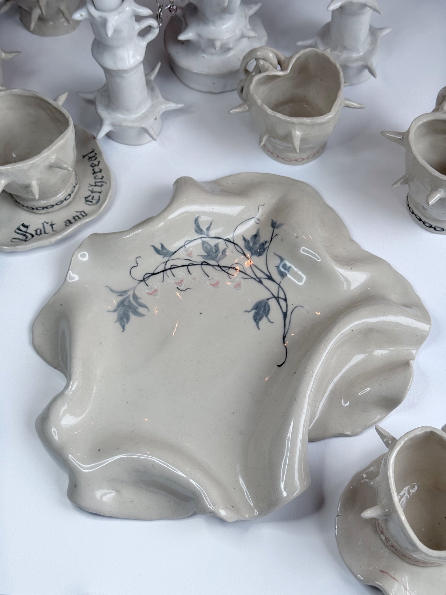 Ceramic Plate - Flowers