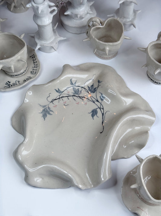 Ceramic Plate - Flowers