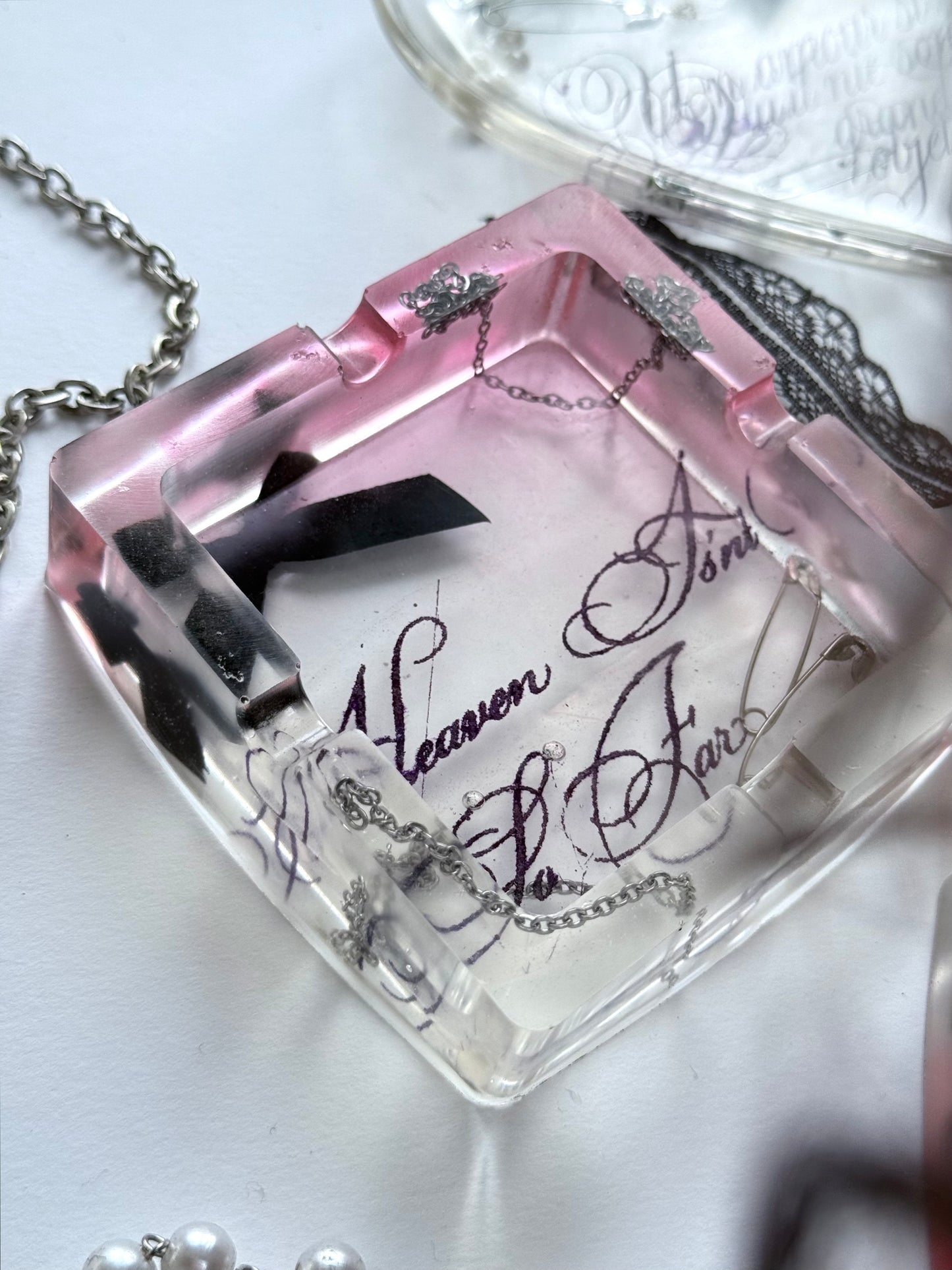 Resin Ashtray - Light pink