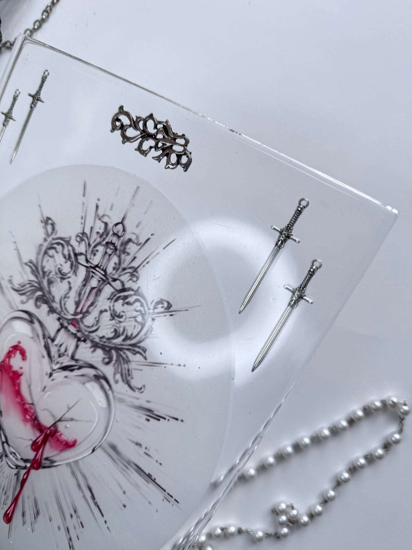 Sacred heart Resin Print - Swords