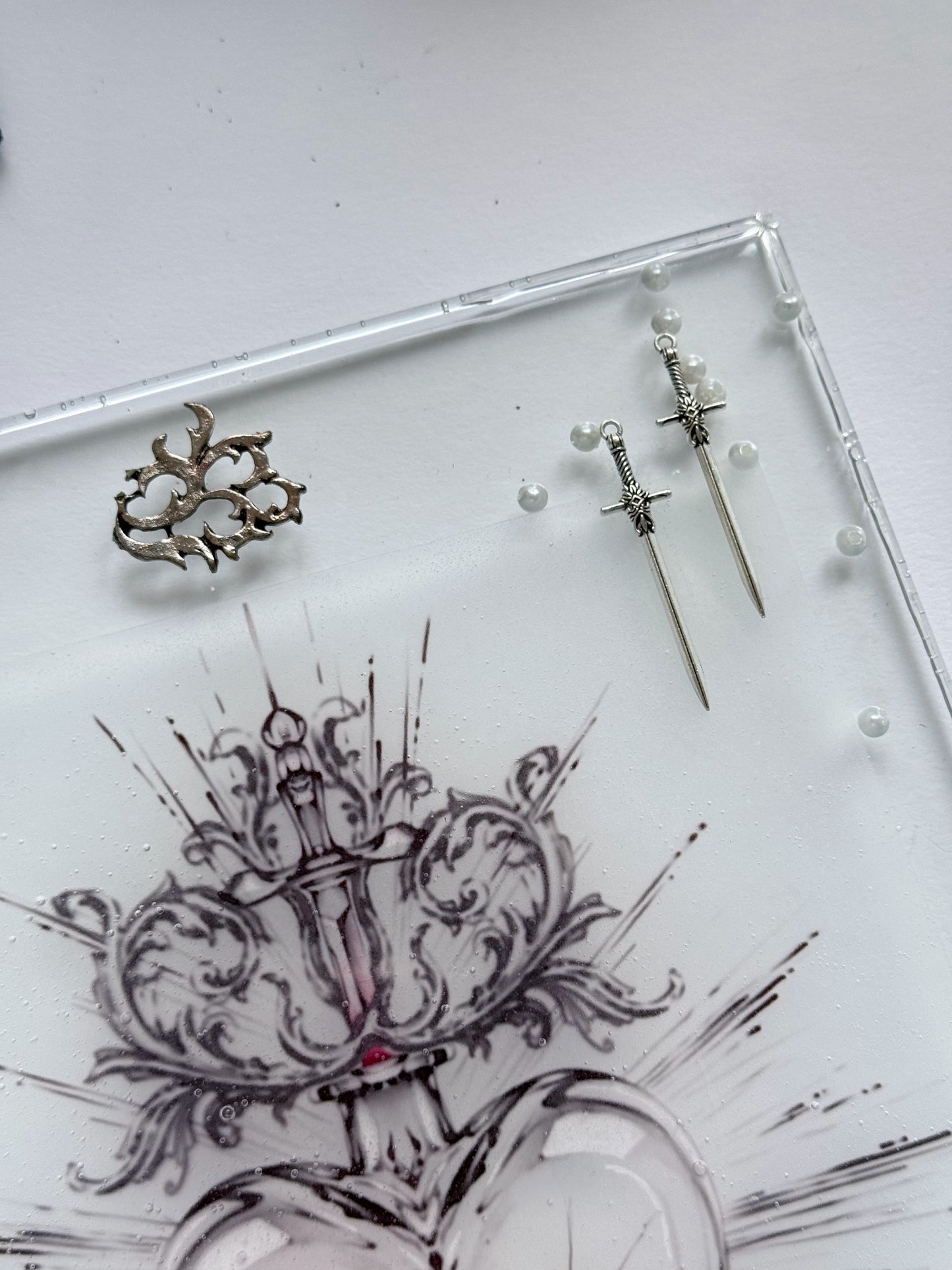 Sacred heart Resin Print - Swords and Pearls