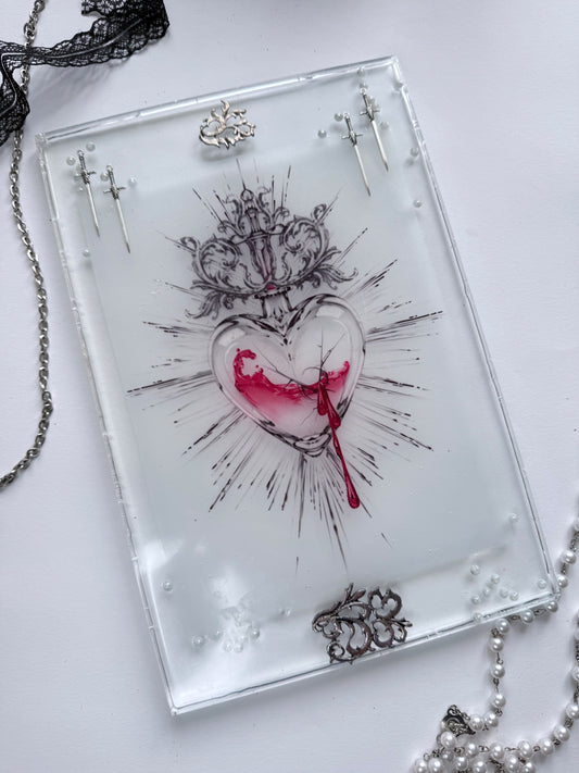 Sacred heart Resin Print - Swords and Pearls
